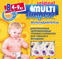 Multi Diapers подгузник Original B (4-9 кг) 1 шт.