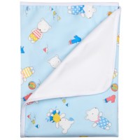 Непромокаемая велюровая пеленка  Мишки Blue 50*70 Multi-Diapers