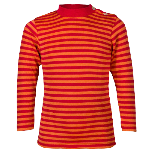 Красный футболка с длинным рукавом и пуговицей шерсть/шёлк Engel (Энгель)