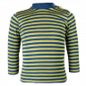 Синий футболка с длинным рукавом и пуговицей шерсть/шёлк Engel (Энгель)