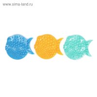 Мини-коврик для ванны "Рыбка-шар" цвет МИКС